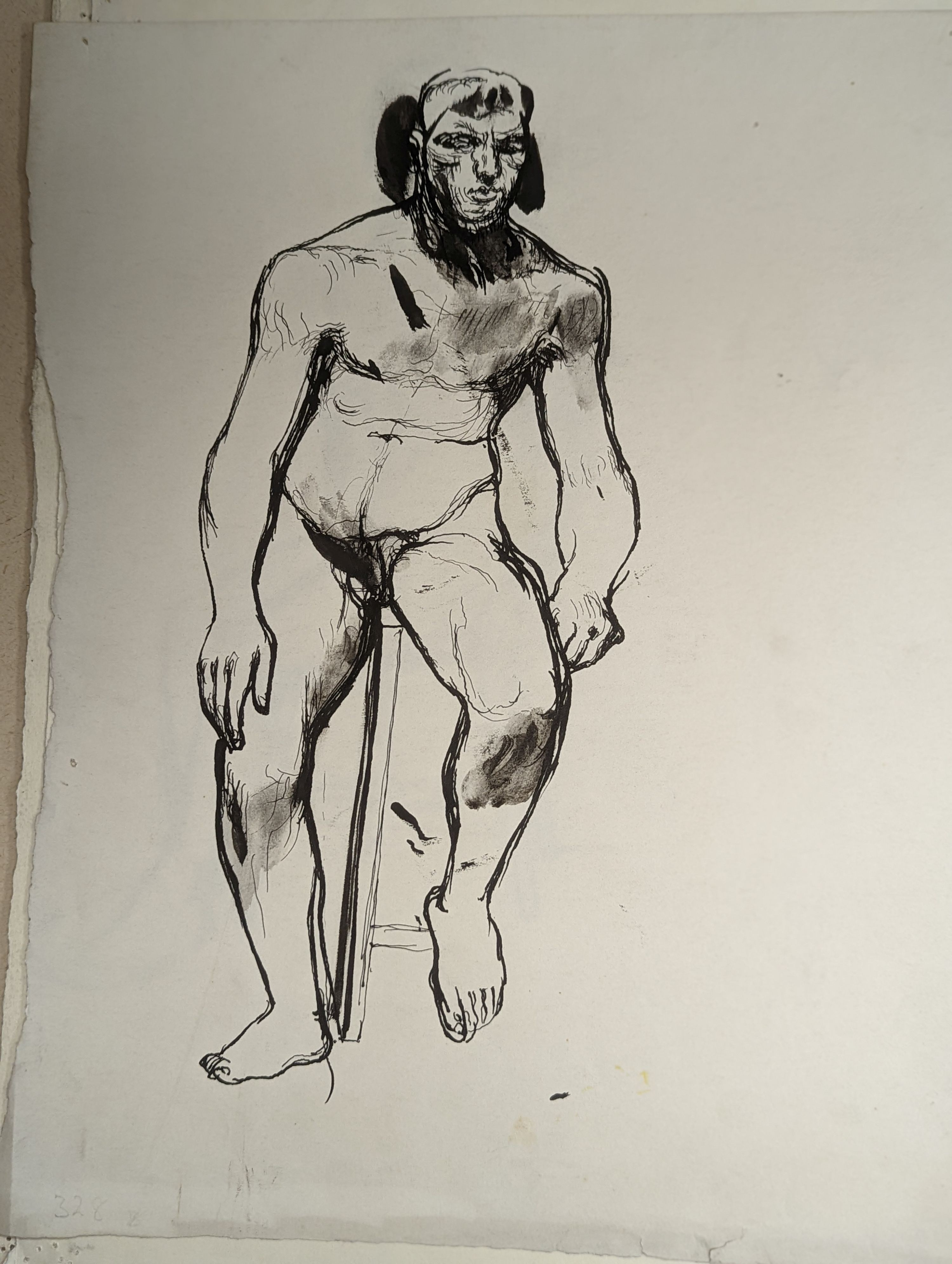 Barnett Freedman (1901-1958), folio of ink and pencil sketches, mostly nude studies, largest 37 x 27cm